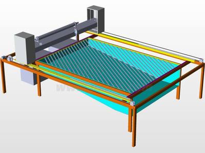 数控激光切割机三维模型Solidworks全套图纸